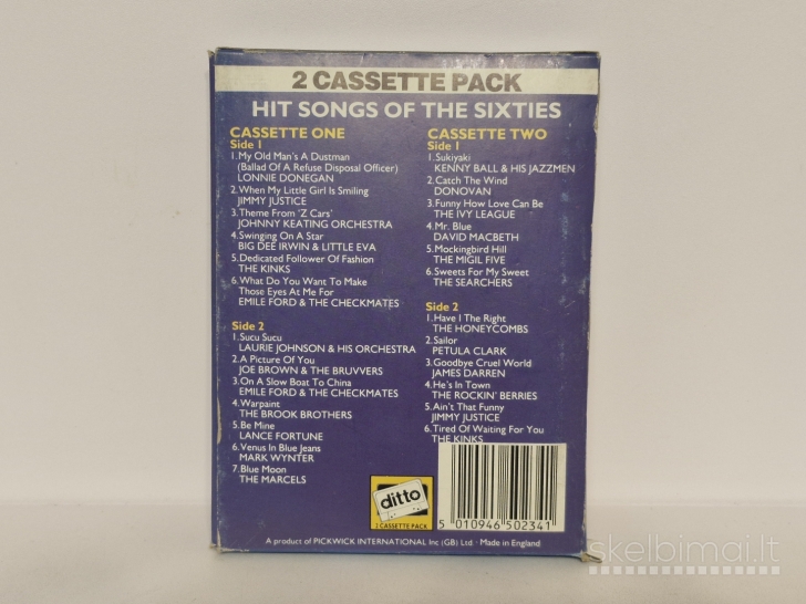 2 Audio kasečių komplektas Various – Hit Songs Of The Sixties