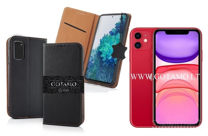 535 Gotamo Vintage natūralios odos dėklai Apple iPhone 11 telefonui