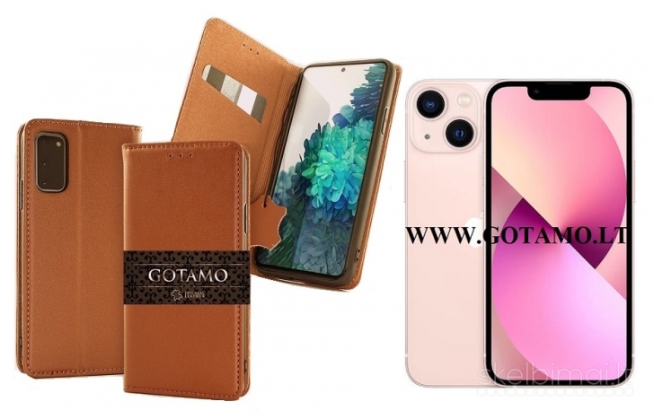 537 Gotamo Vintage natūralios odos dėklai Apple iPhone 13 mini