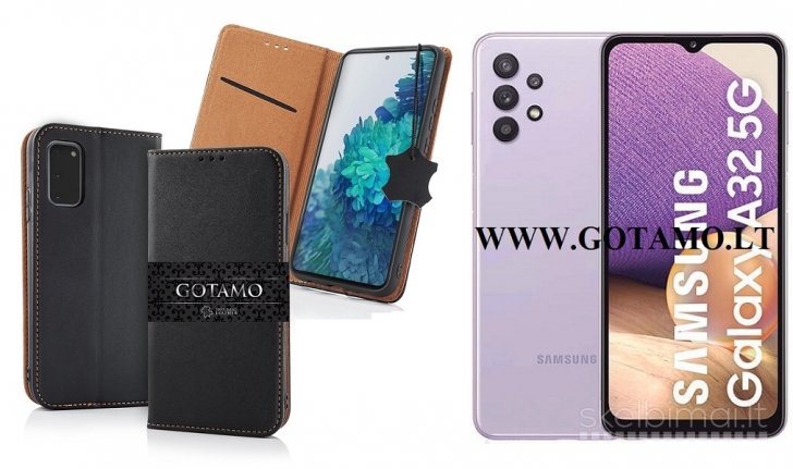 545 Gotamo Vintage natūralios odos dėklai Samsung Galaxy A32 5G telefonui