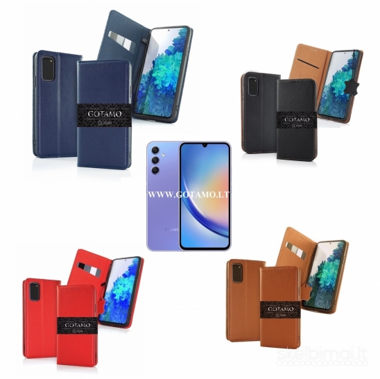 546 Gotamo Vintage natūralios odos dėklai Samsung Galaxy A34 telefonui