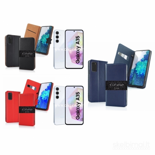 547 Gotamo Vintage natūralios odos dėklai Samsung Galaxy A35 telefonui