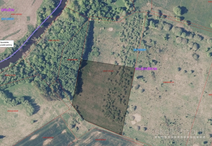 1,2 ha prie upės Smailiuose