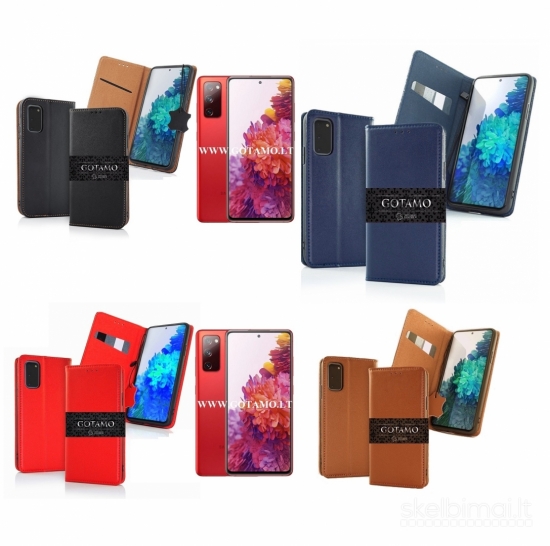 553 Gotamo Vintage natūralios odos dėklai Samsung Galaxy S20 FE telefonui