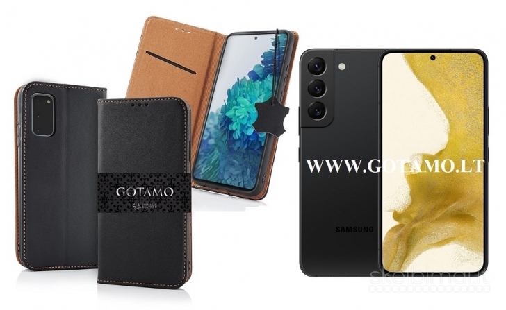555 Gotamo Vintage natūralios odos dėklai Samsung Galaxy S22 5G telefonui