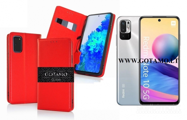 563 Gotamo Vintage natūralios odos dėklai Xiaomi Redmi Note 10 5G