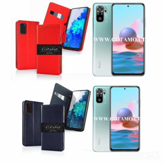 564 Gotamo Vintage natūralios odos dėklai Xiaomi Redmi Note 10, Note 10S