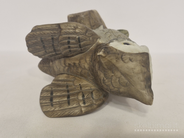 Keraminė pelėdos figūrelė (vintažinė, apie 12,5cm.)