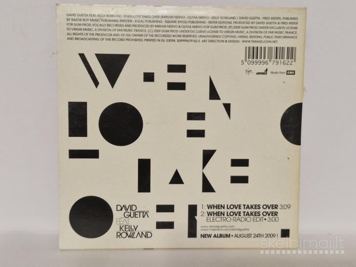 Audio CD David Guetta Feat. Kelly Rowland – When Love Takes Over