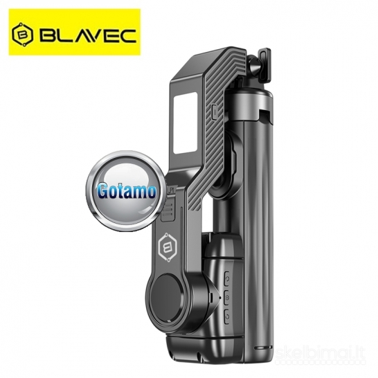 565 Keturkojis stovas asmenukių (selfie) lazda Blavec Fusion 100CM LED + Gimbal
