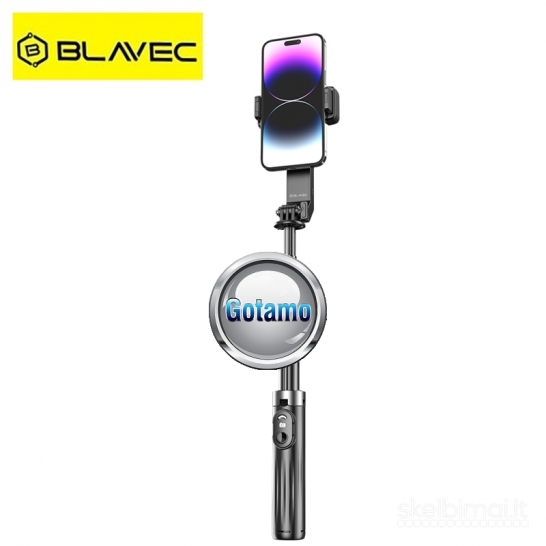 565 Keturkojis stovas asmenukių (selfie) lazda Blavec Fusion 100CM LED + Gimbal