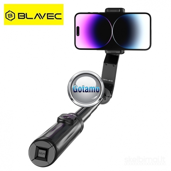 565 Keturkojis stovas asmenukių (selfie) lazda Blavec Fusion 100CM LED + Gimbal