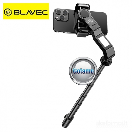 565 Keturkojis stovas asmenukių (selfie) lazda Blavec Fusion 100CM LED + Gimbal