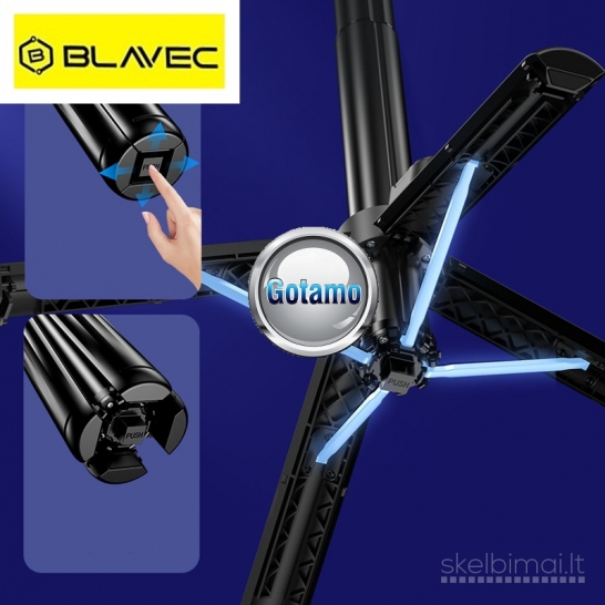 565 Keturkojis stovas asmenukių (selfie) lazda Blavec Fusion 100CM LED + Gimbal