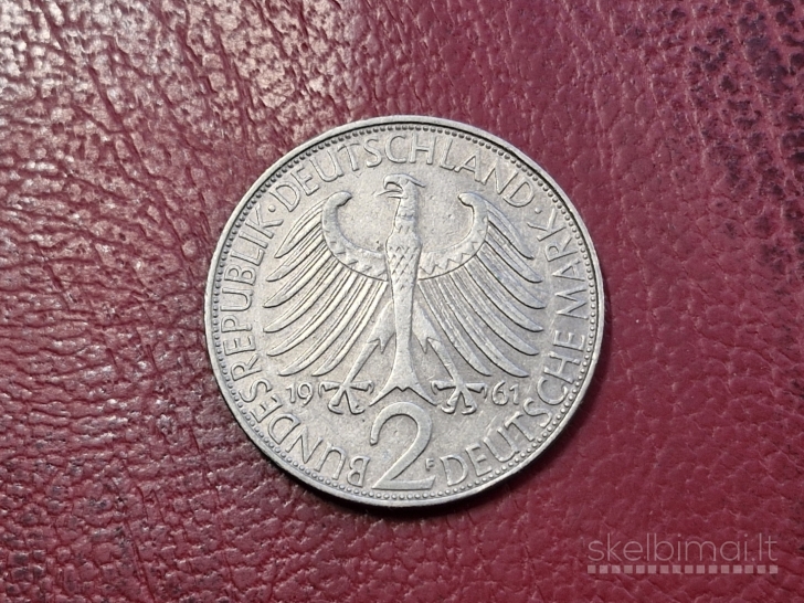 Vokietija 2 markės, 1961F KM# 116