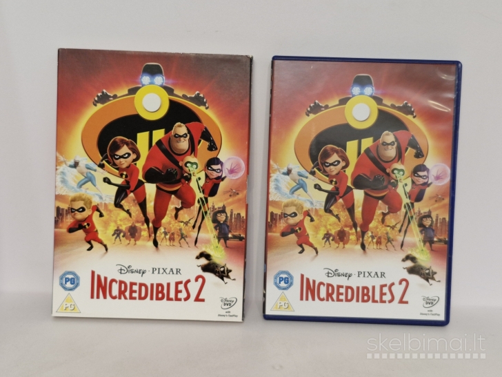 DVD animacinis filmas Disney PIXAR Incredibles 2