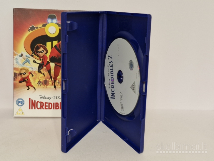 DVD animacinis filmas Disney PIXAR Incredibles 2