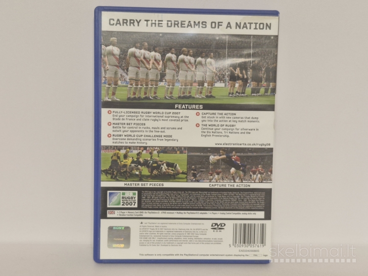 Žaidimas Rugby 08 PAL Playstation 2