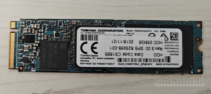 SSD diskas 256 GB M.2 NVMe