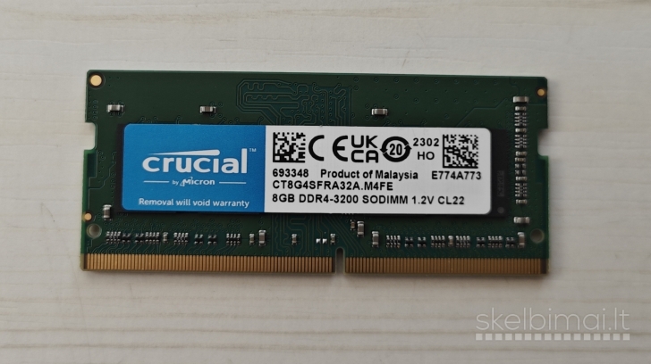 8GB RAM, DDR4, 3200 MHz