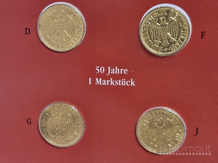 Monetų rinkinys 50Jahre 1 Markstuck 1950 Vokietija