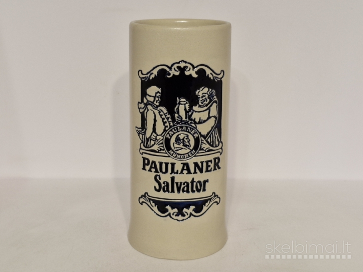 Paulaner "Salvator" keramikinis bokalas, 0,6L, Vokietija