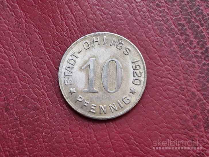 10 Pfennig 1920 Ohligs Notgeld Vokietija