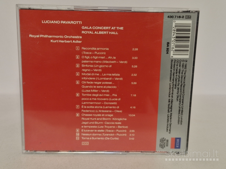 Audio CD Luciano Pavarotti – Gala Concert At The Royal Albert Hall
