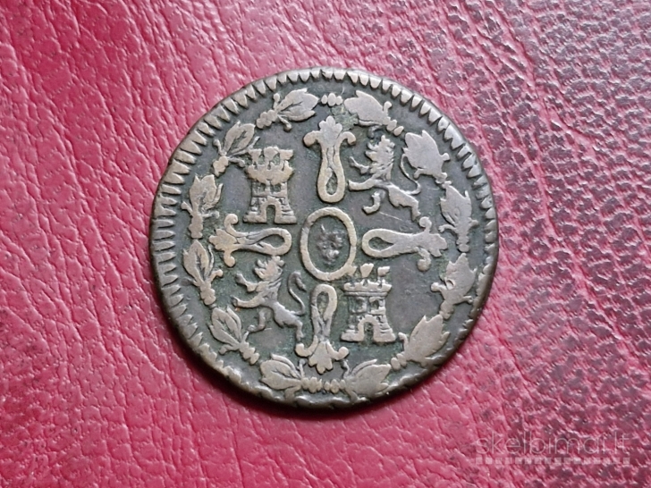 Ispanija 8 maravedžiai, 1817 KM# 486