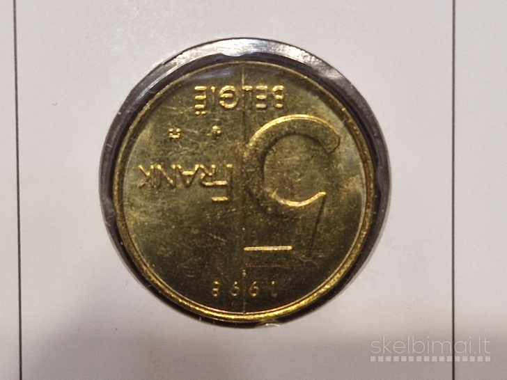 Belgija 5 frankai, 1998 KM# 190 Numizmatiniam voke