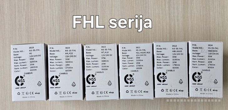 LED AUTO lemputės NSSC D2S, D1S, D3S, H1, H4, H7, H11, 9005, 9006, HB4, HB3