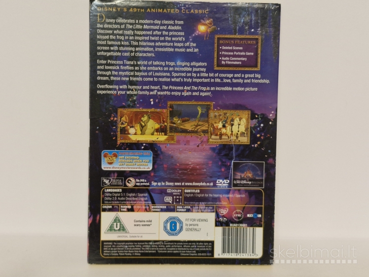 Animacinis DVD Disney filmas The Princess and the Frog