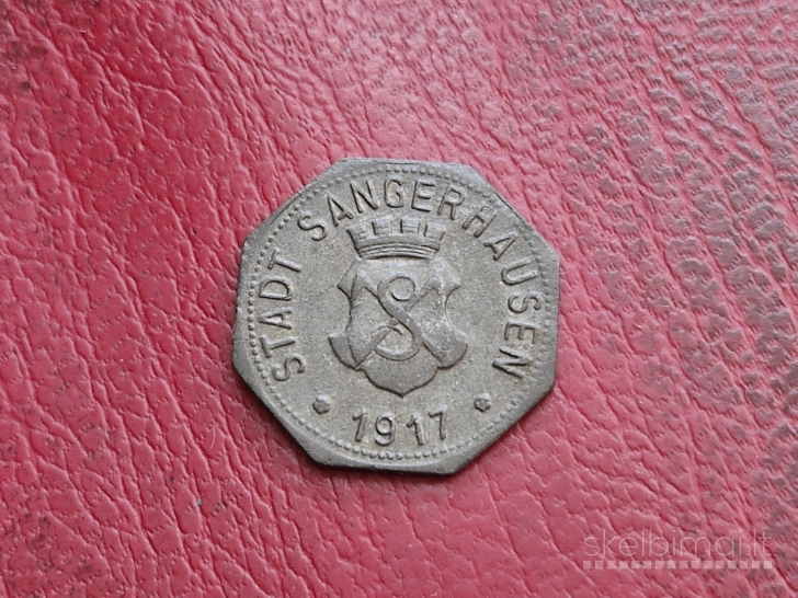 5 Pfennig 1917 Sangerhausen Notgeld Vokietija Zn