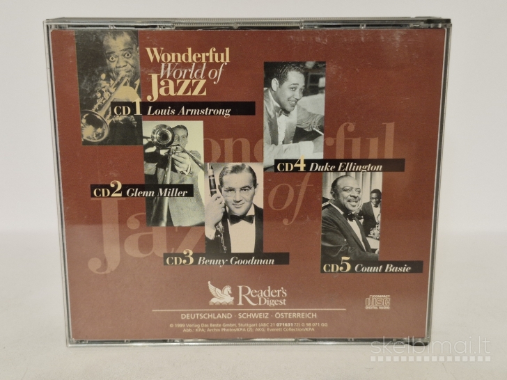 5 CD audio rinkinys-dežutė Various – Wonderful World Of Jazz