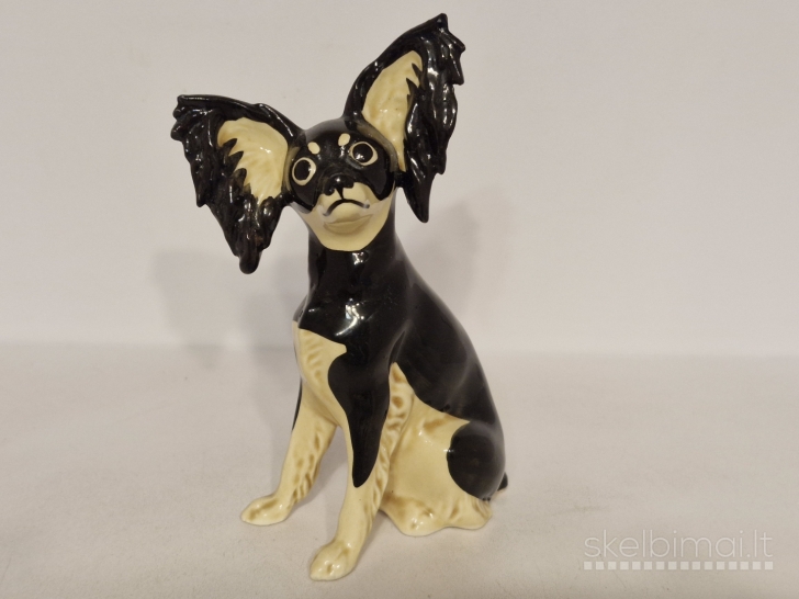 Porcelianinė figūrelė - šuniukas  toiterjeras ~ 13cm. Su žymėjimu