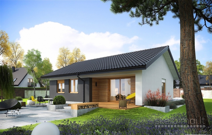 Parduodamas karkasinio namo išorinės sienos su projektu 79,5m2
