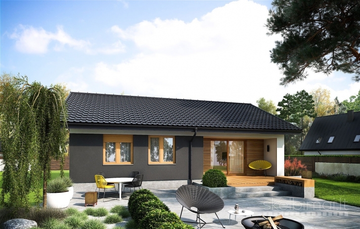 Parduodamas karkasinio namo išorinės sienos su projektu 79,5m2