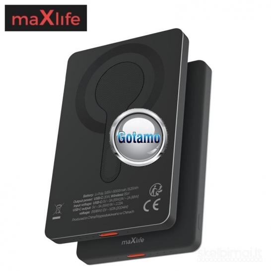 583 5000mAh 15W MagSafe belaidė išorinė baterija akumuliatorius (Power Bank)