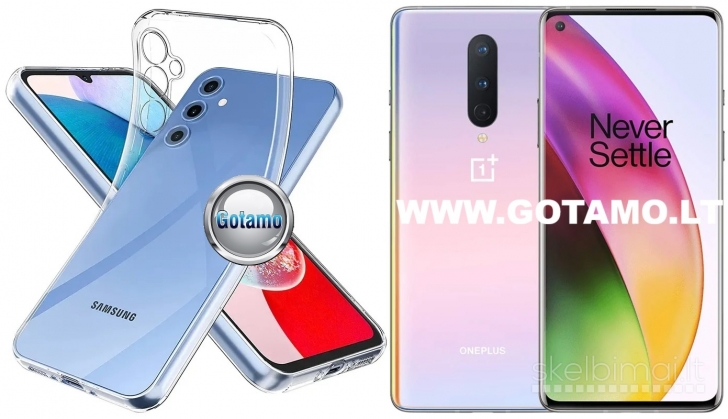 586 Skin silikoninis dėklas 1MM storio OnePlus 8 telefonui