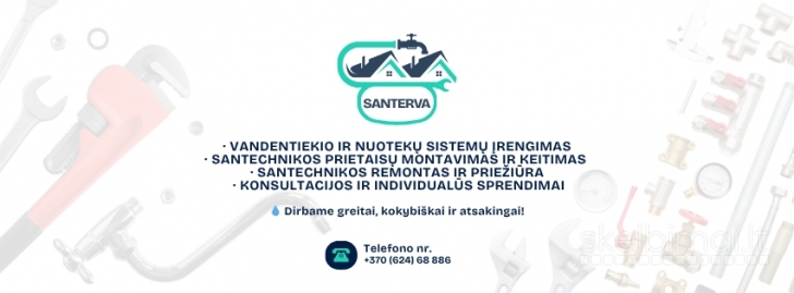 Santechniko paslaugos Klaipėdoje, ir aplink Klaipėdą.