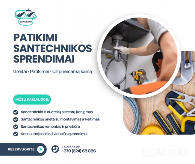 Santechniko paslaugos Klaipėdoje, ir aplink Klaipėdą.