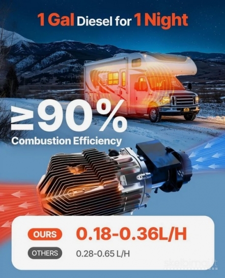 Naujas dyzelinis oro šildytuvas 8 kW 12-24V