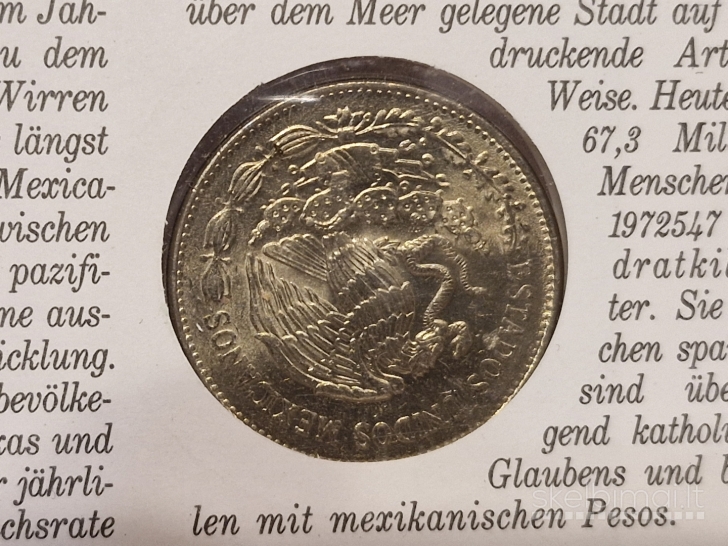 Meksika 20 pesų, 1981 KM# 486 Numizmatiniam voke