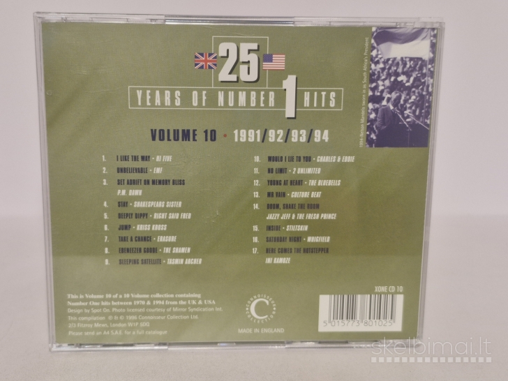Audio CD 25 Years Of Number 1 Hits 1991/92/93/94