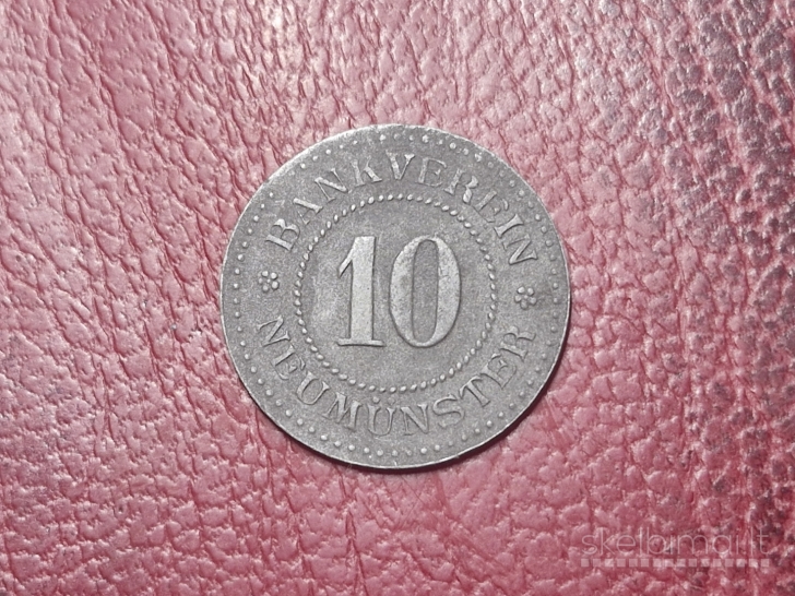 10 Pfennig 1917 Neumünster Notgeld Vokietija Zn