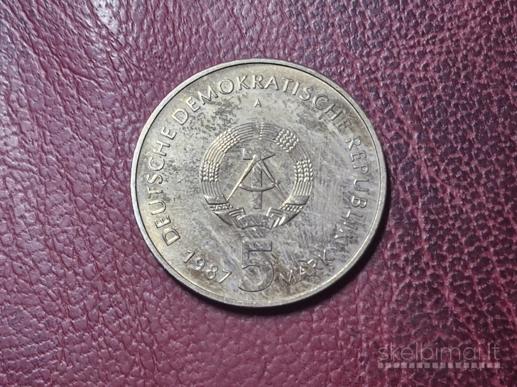 Vokietija - VDR 5 markės, 1987 KM# 116 Aleksandro