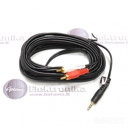 591 AUX 3.5mm į 2 RCA laidas 5 metrai Setty WWW.GOTAMO.LT