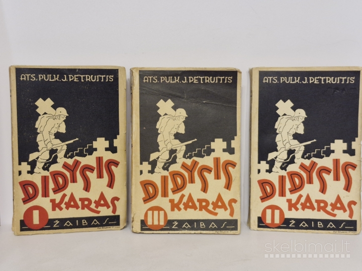 Tarpukario 3 tomų knyga "Didysis karas" Ats. pulk.J.Petruitis