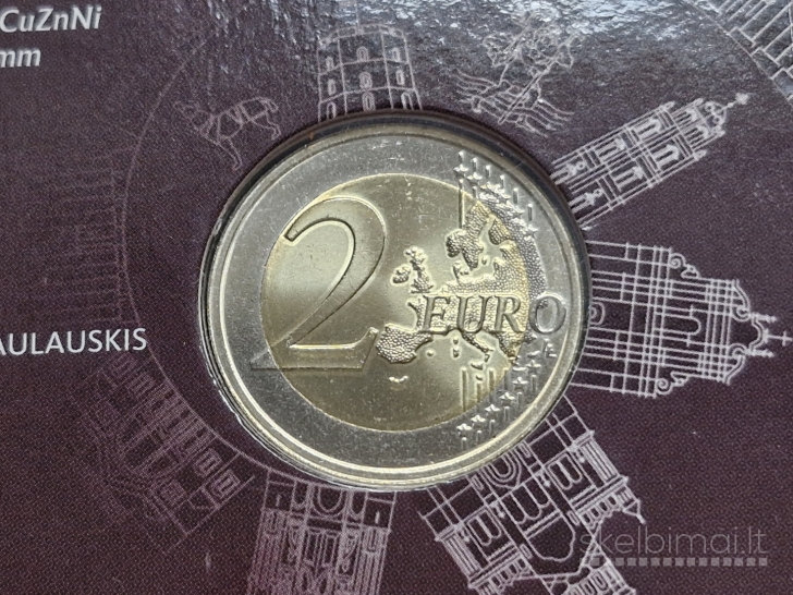 Lietuva 2 eurai, 2017 KM# 228 Lietuvos Banko kort.
