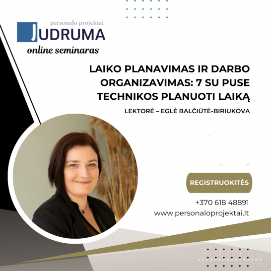 Laiko planavimas: 7 su puse technikos planuoti laiką